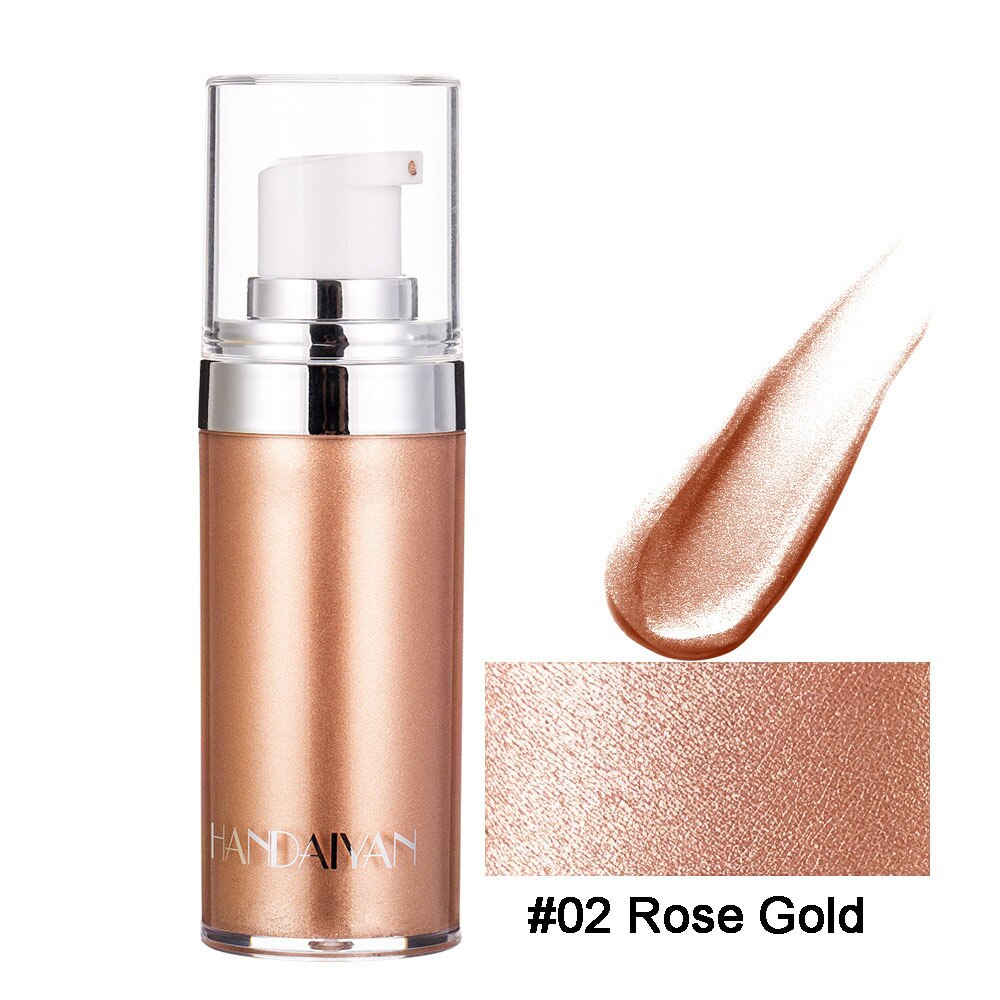 Hot sell bronze pearl white pearlescent fluorescent liquid highlighter spray illuminates the face and body to brighten highlight