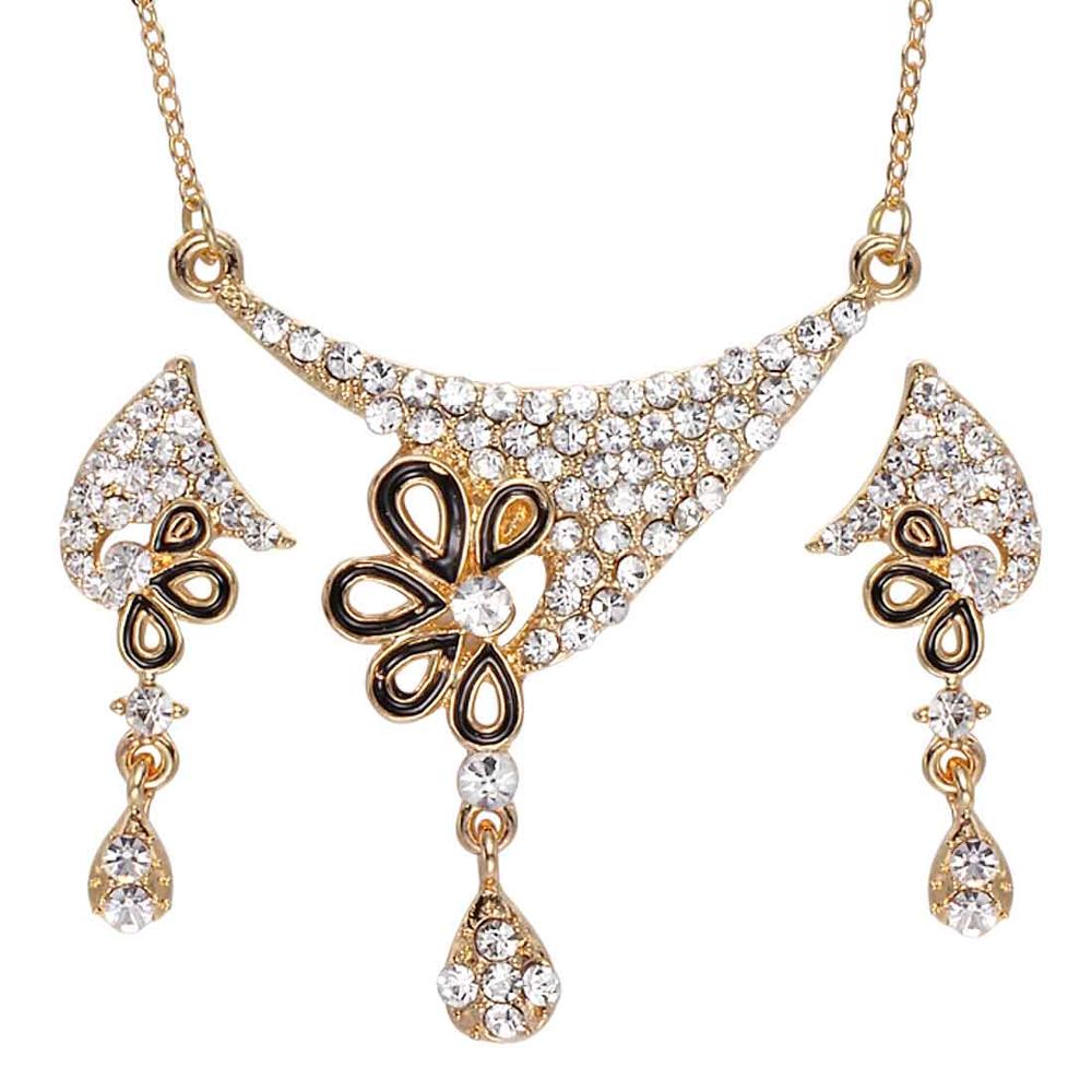 Amazing Price Wedding Gold Plate Jewelry Sets For Women Pendant Statement African Beads Crystal Necklace Earrings Bracelet Rings