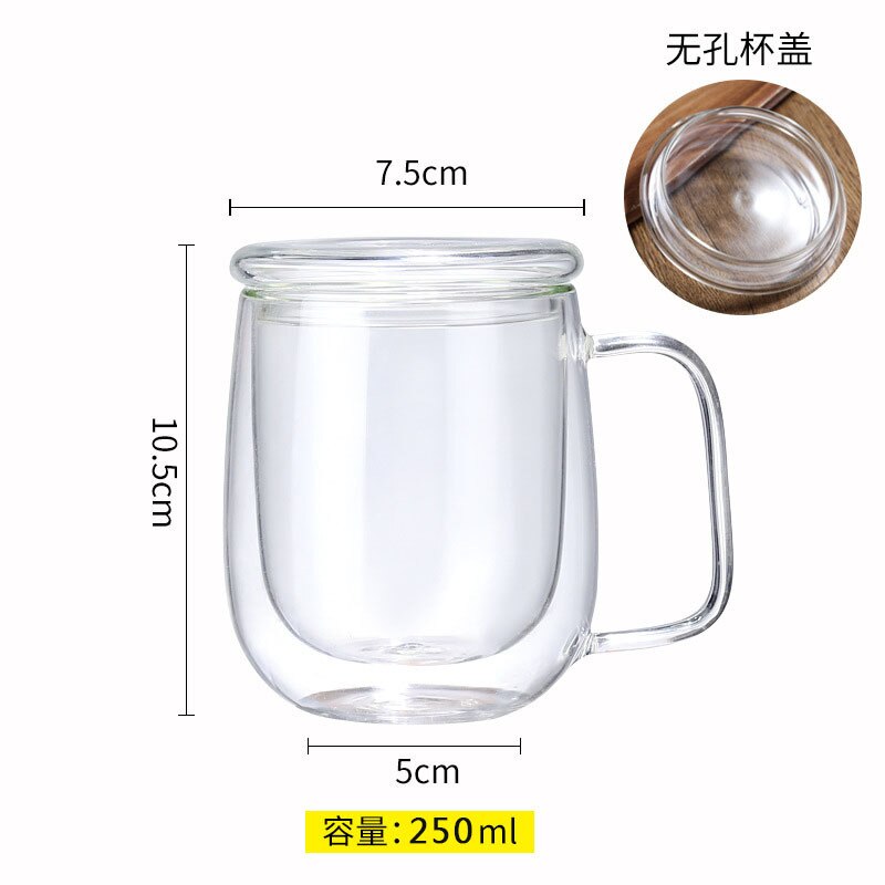 4pcs Heat Resistant Double Wall Tea Glass Cup Beer Coffee Cup Set Handmade Creative Healthy Beverage Glasses Transparent Drink