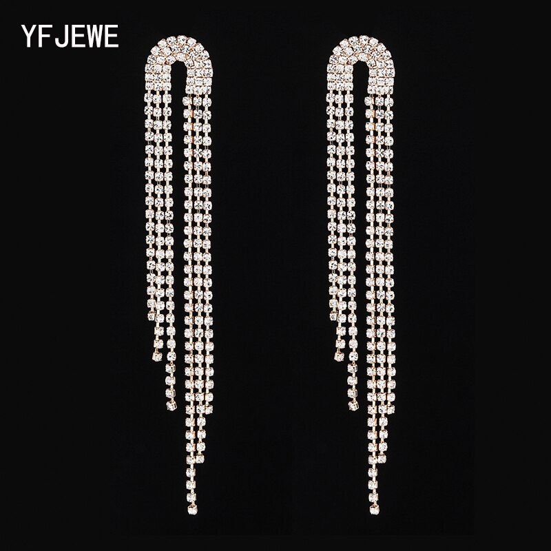 Rhinestone earrings Tassel Drop Earring For Women Luxury Jewelry Long Dangle Earing 2019 Party fashion accessories E619