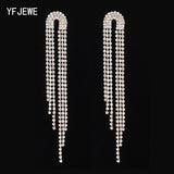 Rhinestone earrings Tassel Drop Earring For Women Luxury Jewelry Long Dangle Earing 2019 Party fashion accessories E619