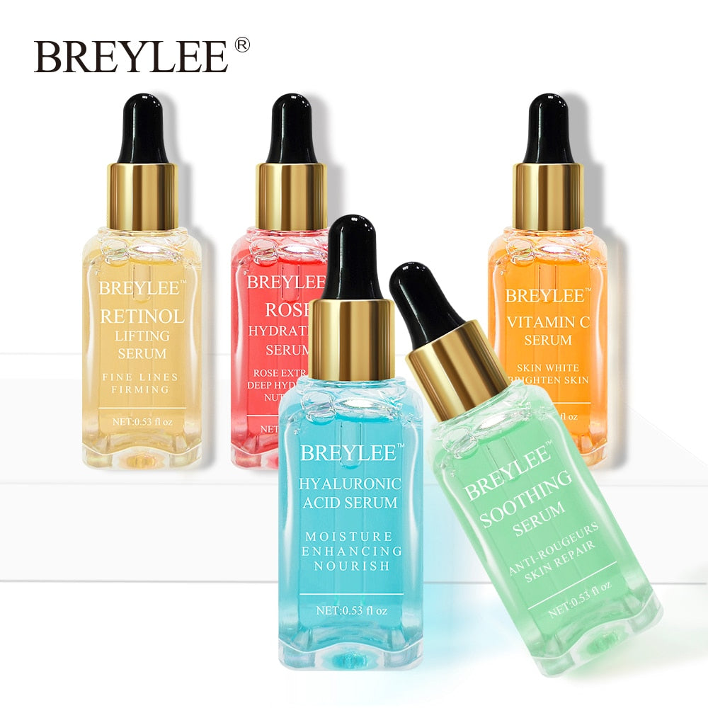 BREYLEE Serum Series Vitamin C Hyaluronic Acid whitening Face Skin Care Rose Nourish Firm Soothing Repair Essence