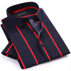 Summer Fashion Men Shirt Cotton Striped Short Sleeve Casual Shirts Button Down Collar Slim Fit Classic Clothing