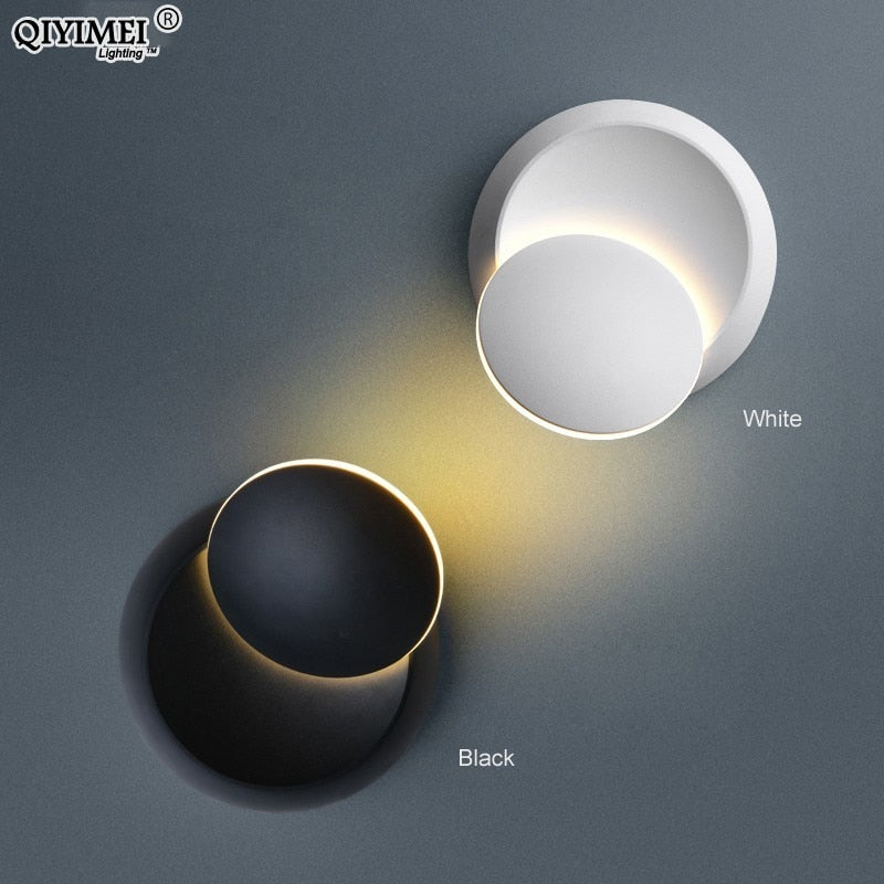 Wall Lamps Black White body for Bedroom living room 90-260V Wall Light Indoor Led Wall Lamp Rotatable Plated Metal 5W Led Sconce