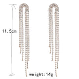 Rhinestone earrings Tassel Drop Earring For Women Luxury Jewelry Long Dangle Earing 2019 Party fashion accessories E619