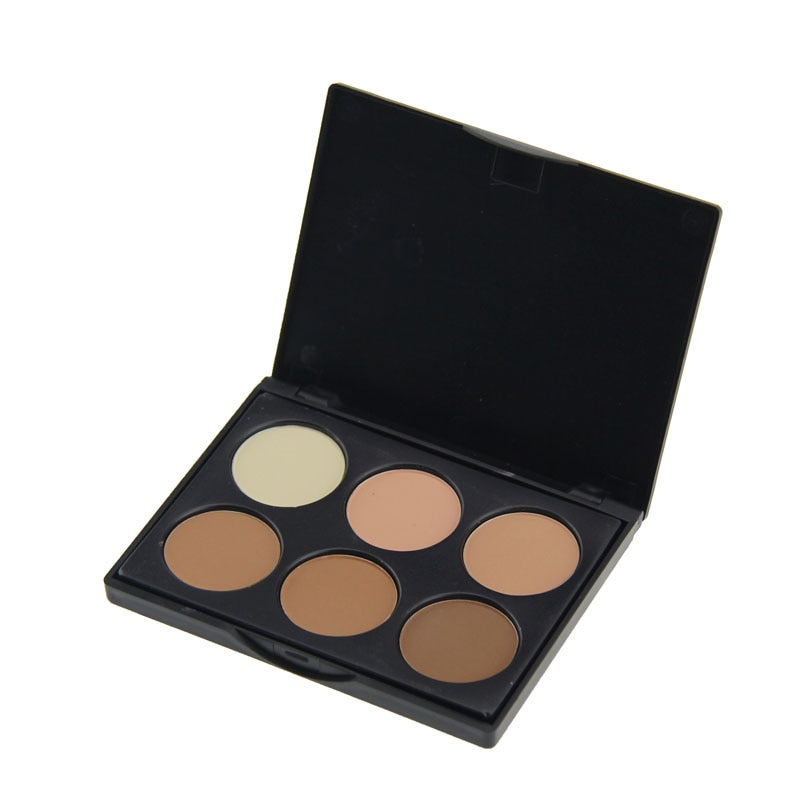 New 6 Colors Contour Pressed Face Concealer Highlighting Bronzing Powder Makeup Blush Palette MH88