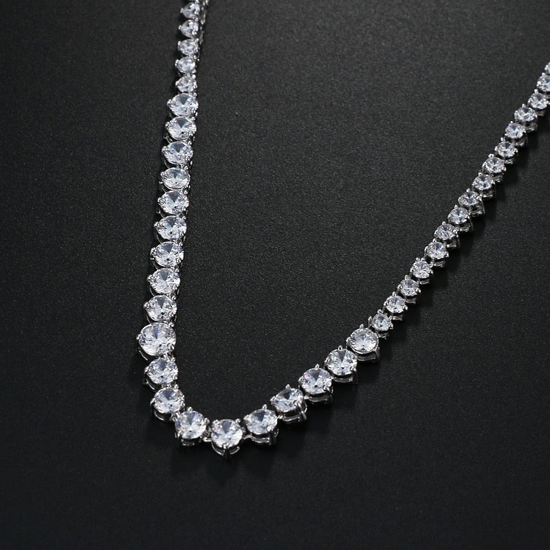 EMMAYA AAA Zircons Stunning Round CZ Crystal Necklaces and Luxury Bridal Party Jewelry For Wedding