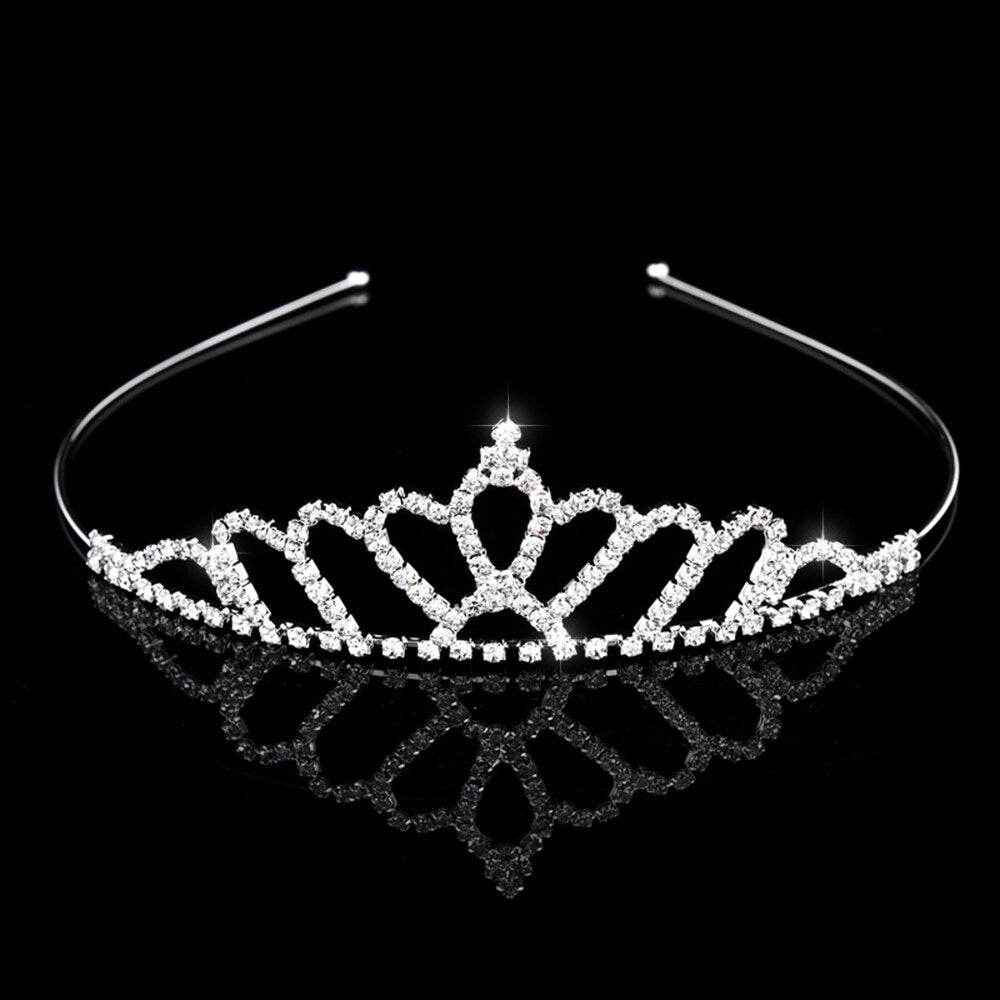 Bridal Crystal Tiaras and Crowns Headband Kid Flower Girls Bridesmaid Wedding Hair Accessiories Hair Jewelry