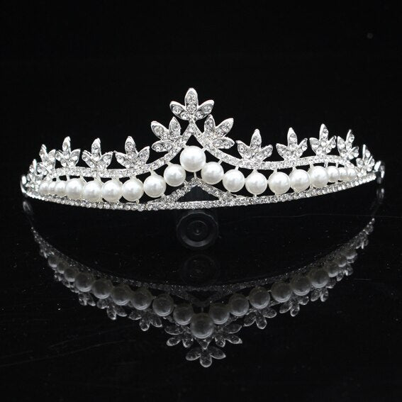 Rhinestone Bridal Tiara Crown Princess Bride Crystal Diadem Women Prom Hair Ornaments Wedding Bridal Head Jewelry Accessories