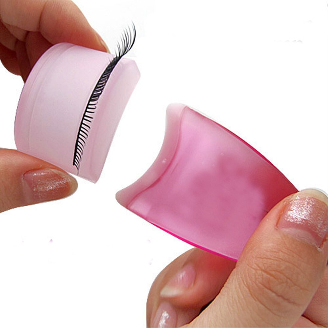 1 PC Arc-shaped False Eyelash Applicator Eyelash Clip Mascara Curler Fake Eye Lash Tweezer Make Up Tool Random Color