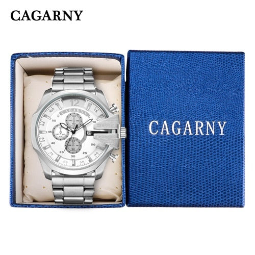 Mens Watches Top Brand Luxury Gold Steel Quartz Watch Men Cagarny Casual Male Wrist Watch Military Relogio Masculino Dropship