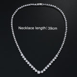 EMMAYA AAA Zircons Stunning Round CZ Crystal Necklaces and Luxury Bridal Party Jewelry For Wedding