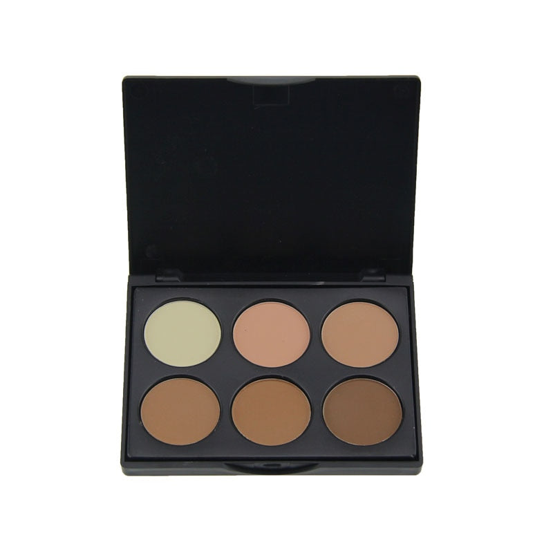 New 6 Colors Contour Pressed Face Concealer Highlighting Bronzing Powder Makeup Blush Palette MH88