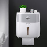 GUNOT Portable Toilet Paper Holder Wall-mounted Paper Dispenser For Bathroom Plastic Tissue Storage Box Bathroom Accessories Set