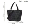 Luminous Bag Women's Geometry Lattic Totes  Quilted Shoulder Bags Hologram Laser Plain Folding Handbags  Free Shipping