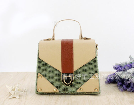 New 2019 Bohemian Straw Bags for Women Beach Handbags Summer Vintage Rattan Bag Handmade Kintted Crossbody Bag