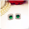 925 Sterling Drop Earrings For Women Artificial Emerald Vintage Fine Jewelry Cubic Zirconia Green Stone Luxury Eardrop Brincos