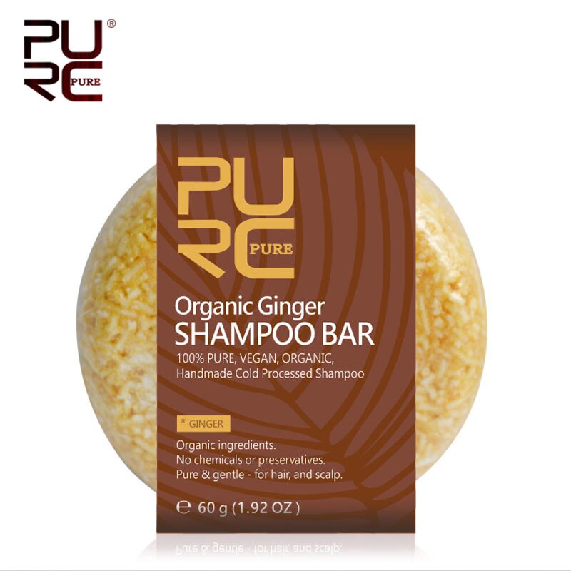 11.11 PURC Organic handmade cold processed Ginger Shampoo Bar for hair loss hair shampoo soap natural No chemicals preservatives