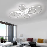 NEO Gleam New Hot RC White/Coffee Modern Led Ceiling Lights For Living Room Bedroom Study Room Dimmable Ceiling Lamp Fixtures