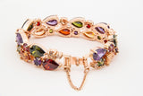 Emmaya Factory Price Mona Lisa Multicolor Cubic Zircon Bracelets Bangles Luxury Wedding Bracelets for Women Crystal Jewelry