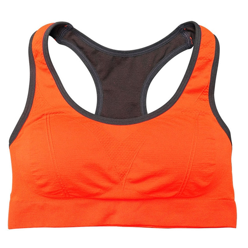 Women Sports Bras Fitness Top Running Vest Yoga Bras Gym Mujer Padded Push Up Breathable Soutien Sport Full Cup Top Female