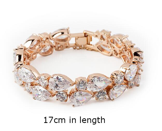 Emmaya Factory Price Mona Lisa Multicolor Cubic Zircon Bracelets Bangles Luxury Wedding Bracelets for Women Crystal Jewelry