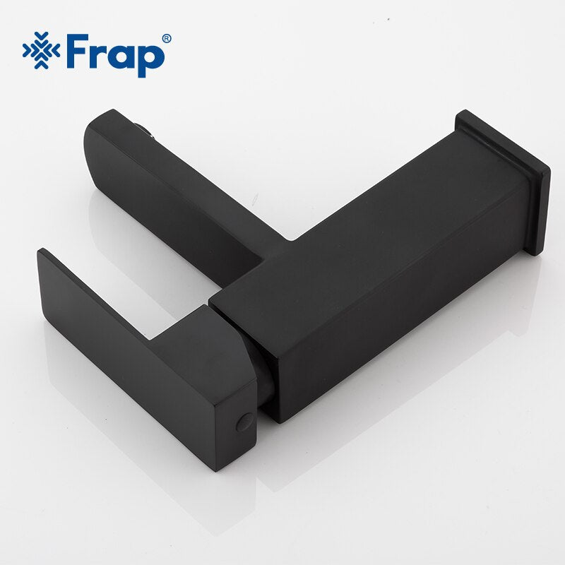 Frap New Square Black Bathroom Faucet Stainless Steel Basin Mixer Bathroom Accessories Tap Bathroom Sink Basin Mixer Tap Y10170