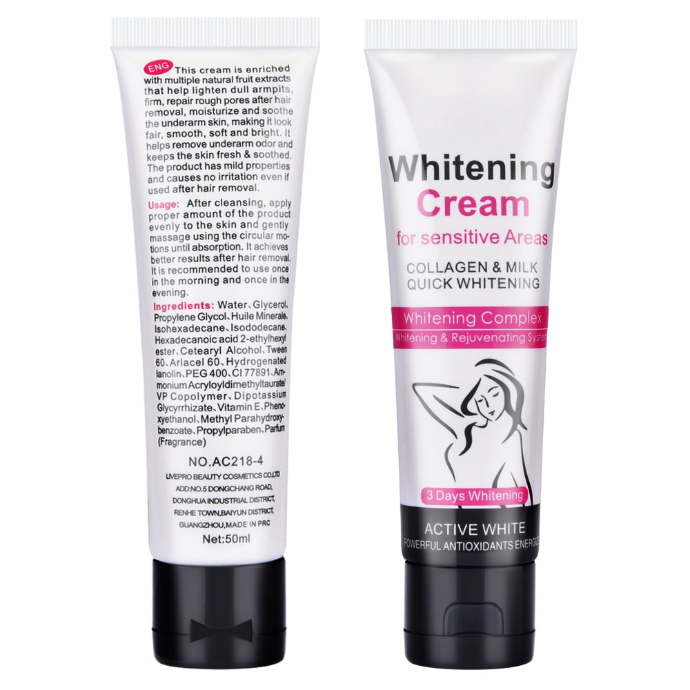 Underarm Whitening Cream Armpit Whitening Cream Legs Knees Private Parts Body Whitening Cream Intimate Body Skin Care Creams