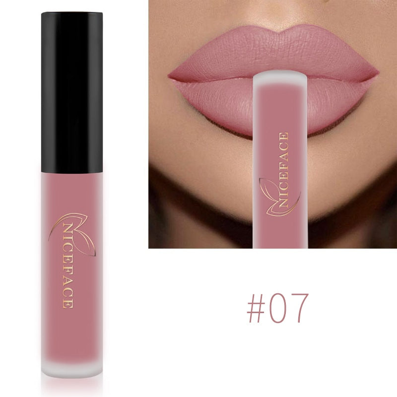 Lip Gloss 34 Colors Nude Matte Liquid Lipstick Red Mate Waterproof Long Lasting Moisturizing Lipgloss Lip Makeup Cosmetics