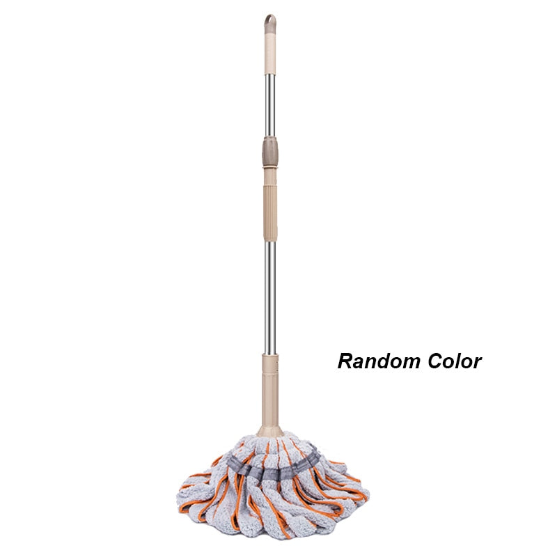 UNTIOR Microfiber Self-twisted Spin Mop Magic Hand-Free Washing Floor Cleaning Dust Mops With Removable Replace Mop head