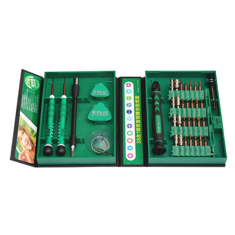 Screwdriver Set 38 in 1 Precision S2 Alloy Steel ferramentas Repair hex Screws Tool Kit for iPhone Notebook Labtop HTC