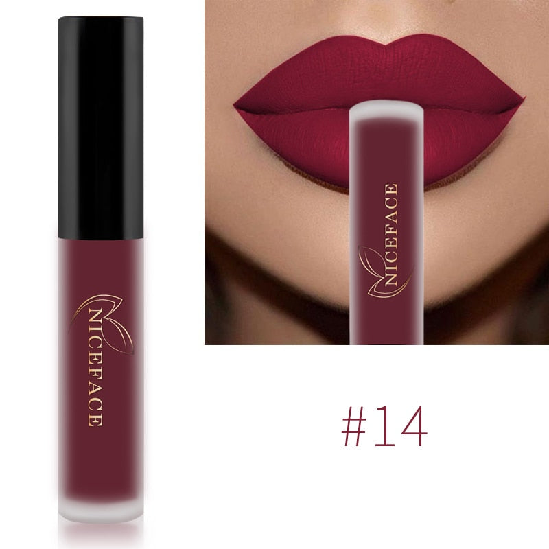 Lip Gloss 34 Colors Nude Matte Liquid Lipstick Red Mate Waterproof Long Lasting Moisturizing Lipgloss Lip Makeup Cosmetics