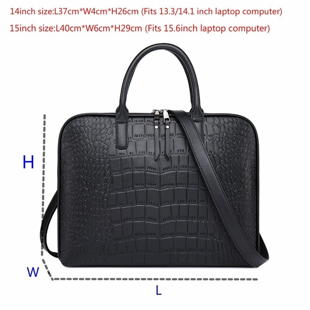 Ladies Computer Hand Bags Women Office Handbag Girls Leather Shoulder Bag Woman Business Laptop Briefcases For Lenovo Hp Dell