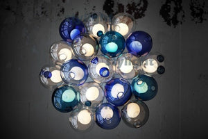 Diameter 10cm, 19 heads mordern lamp Glass ball pendant lights chandelier of colourful glass spheres