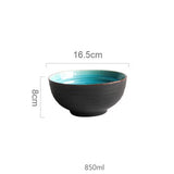 Ice Cracking Glaze Ceramic Tableware Household Dishes Rice Bowls Steamed Fish Dishes Porcelain Blue Dinner Plates