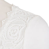 CHSDCSI Elegant Women Lace blouse Shirts Sleeveless White Tops Female clothing Ladies Blusas Casual Blouse Black Plus Size Shirt