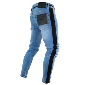 Jeans for Men Long Men's Fashion Spring Hole Ripped Jeans Slim Thin Skinny Pencil Pants Hiphop Trousers Clothes Clothing