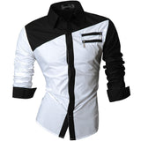 Jeansian Men's Casual Dress Shirts Fashion Desinger Stylish Long Sleeve Slim Fit 8371 ArmyGreen