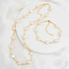 ASHIQI Natural Freshwater Pearl Jewelry Set Necklace Bracelet for Women NE+BR