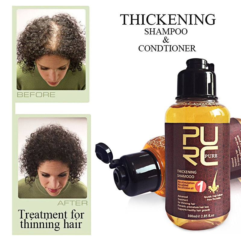 PURC Hair Growth Spray Fast Grow Hair Prevent hair loss Treatment and Thicken Hair Shampoo Set