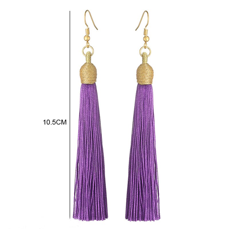 LOVBEAFAS 2021 Long Tassel Earrings For Women Boho Drop Dangle Fringe Earrings Wedding Vintage Statement Fashion Jewelry