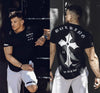 Mens Cotton T-shirt 2018 New Gyms Fitness Workout t shirt Man Summer Casual Fashion Creativity Print Tees Tops Brand Clothing