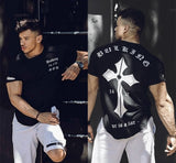 Mens Cotton T-shirt 2018 New Gyms Fitness Workout t shirt Man Summer Casual Fashion Creativity Print Tees Tops Brand Clothing