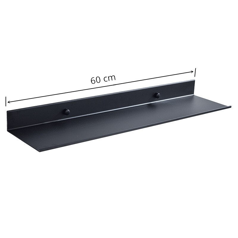 Wholesale Promotion Bathroom Accessories 30-50cm Modern Matt Black Bathroom Shelves Kitchen Wall Shelf Shower Bath Storage Rack