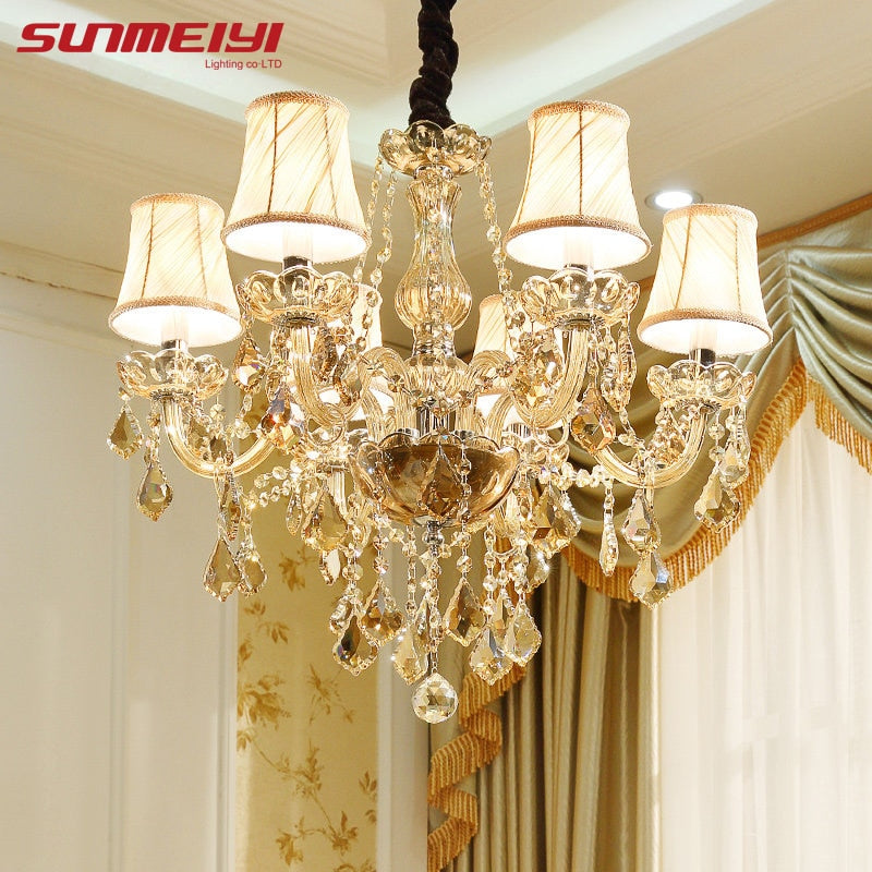 Modern Crystal Chandeliers Home Lighting lustres de cristal Decoration Luxury Candle Chandelier Pendants Living Room Indoor Lamp