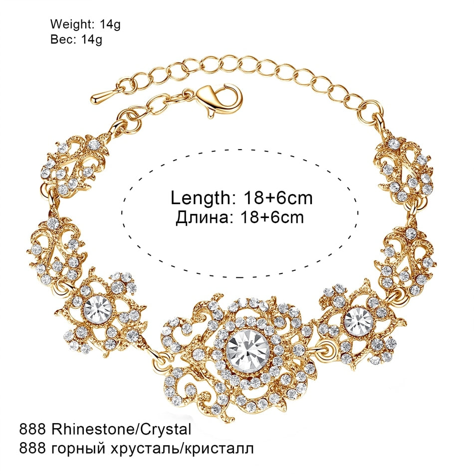 Minmin 2019 New Chandelier Shape Bridal Crystal Jewelry Sets for Women Earrings and Bracelet Sets Wedding Accessory EH162+SL037