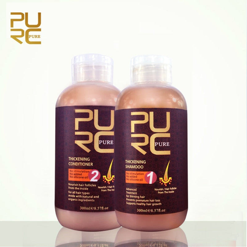 PURC Best Effect Hair Shampoo and Conditioner for Hair Growth and Hair Loss Prevents Premature Thinning Hair for Men and Women