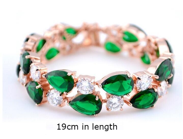 Emmaya Factory Price Mona Lisa Multicolor Cubic Zircon Bracelets Bangles Luxury Wedding Bracelets for Women Crystal Jewelry