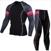 Winter Thermal Underwear Set Men's Sportswear Running Training Warm Base Layer Compression Tights Jogging Suit Men's Gym 2019