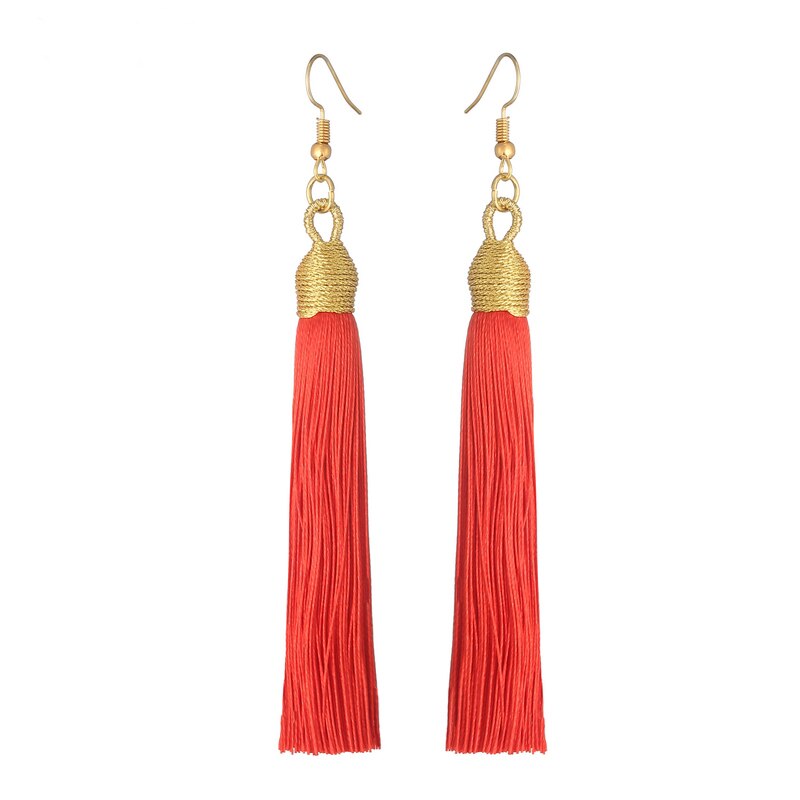 LOVBEAFAS 2021 Long Tassel Earrings For Women Boho Drop Dangle Fringe Earrings Wedding Vintage Statement Fashion Jewelry